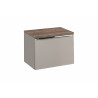 Meuble sous vasque en bois - Taupe - H 46 x L 60 x P 45.6 cm - Rosario Taupe