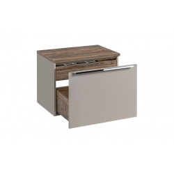 Meuble sous vasque en bois - Taupe - H 46 x L 60 x P 45.6 cm - Rosario Taupe