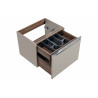 Meuble sous vasque en bois - Taupe - H 46 x L 60 x P 45.6 cm - Rosario Taupe