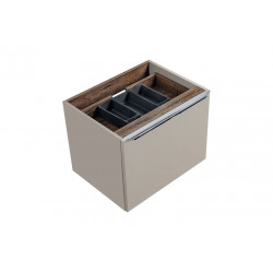 Meuble sous vasque en bois - Taupe - H 46 x L 60 x P 45.6 cm - Rosario Taupe