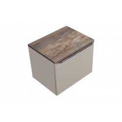 Meuble sous vasque en bois - Taupe - H 46 x L 60 x P 45.6 cm - Rosario Taupe