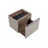 Meuble sous vasque en bois - Taupe - H 46 x L 60 x P 45.6 cm - Rosario Taupe