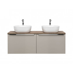 Meuble sous vasque en bois - Taupe - H 46 x L 60 x P 45.6 cm - Rosario Taupe