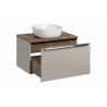 Meuble sous vasque en bois - Taupe - H 46 x L 60 x P 45.6 cm - Rosario Taupe