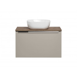 Meuble sous vasque en bois - Taupe - H 46 x L 60 x P 45.6 cm - Rosario Taupe