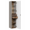 Armoire de rangement de salle de bain en bois - Taupe - H 160 x L 35 x P 33 cm - Rosario Taupe