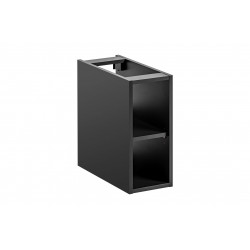 Etagère de rangement de salle de bain en bois - Noir - L 46 cm x l 20 cm x H 44 cm - Rosario Cosmos