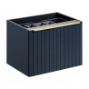 Meuble sous vasque en bois Rosario Deep blue - Bleu indigo - H 46 x L 80 x P 45,6 cm