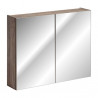 Ensemble meuble sous vasque + vasque + cabinet miroir - 80 cm - Rosario Taupe