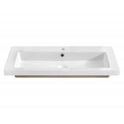 Ensemble complet salle de bain avec meuble vasque 100 cm + 2 éléments - Cintra White