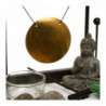 Jardin zen avec Bouddha + rateau + bougie - Bois - L 15 x P 12 x H 15,8 cm