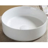 Vasque à poser ronde en céramique blanche - D 36.5 cm - Gamme Maja