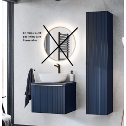Ensemble complet salle de bain meuble vasque 80 cm + 4 éléments - Rosario Deep Blue