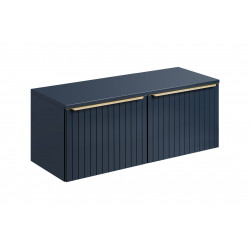 Ensemble complet de meubles salle de bain double vasques - 120 cm - Rosario Deep Blue