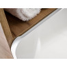 Ensemble salle de bain avec meuble vasque 40 x 40 cm + cabinet miroir + colonnes - Archipel White