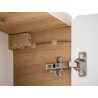 Ensemble salle de bain avec meuble vasque 50 cm + cabinet miroir + colonnes - Archipel White