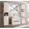 Ensemble salle de bain avec meuble vasque 80 cm + 6 éléments - Archipel White
