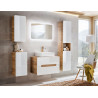 Ensemble salle de bain avec meuble vasque 80 cm + 5 éléments - Archipel White