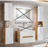 Ensemble salle de bain avec meuble vasque 80 cm + 5 éléments - Archipel White