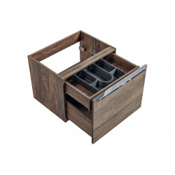Ensemble salle de bain double vasques 120 cm + 4 éléments - Rosario Oak
