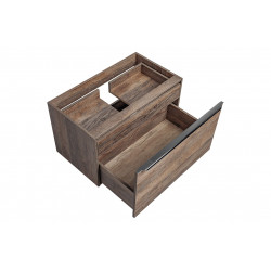 Ensemble meubles salle de bain double vasques 180 cm + 5 éléments - Rosario Oak