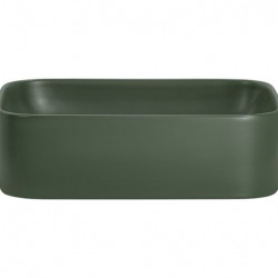 Vasque à poser en céramique verte matte - L 50.5 x 38 cm - Gamme Kama