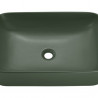 Vasque à poser en céramique verte matte - L 61 x 38 cm - Gamme Kama