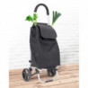 Chariot de courses pliable 39L - Noir - H 92 x l 34,5 x P 28 cm