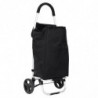 Chariot de courses pliable 39L - Noir - H 92 x l 34,5 x P 28 cm