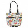 Sac de shopping convertible en chariot - Grandes fleurs - Multicolore - H 59 x l 39 x P 14 cm