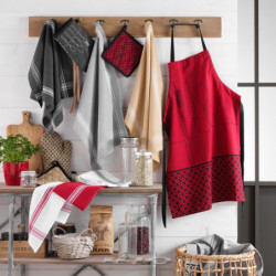 Ensemble gant de cuisine + manique - Gris anthracite - 100% coton