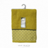 Drap de douche en éponge avec broderies en jacquard - Jaune - L 130 x l 70 cm