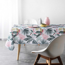 Nappe rectangulaire en tissu à motifs floralaux - Multicolores - L 240 x l 150 cm