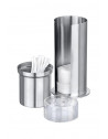 Porte cotons-tiges et disques de coton - Inox