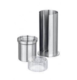 Porte cotons-tiges et disques de coton - Inox