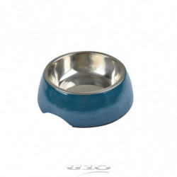 Gamelle pour animaux en inox - 600ml - Bleu canard - D 17,6 cm