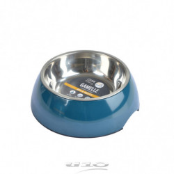 Gamelle pour animaux en inox - 600ml - Bleu canard - D 17,6 cm
