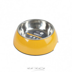 Gamelle pour animaux en inox - 600ml - Jaune - D 17,6 cm