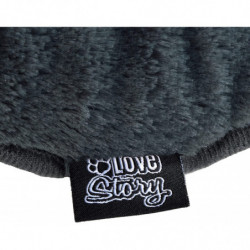 Coussin flocon réversible à l'aspect peluche pour animaux - Noir - L 107 x l 65 cm - Gamme Newton