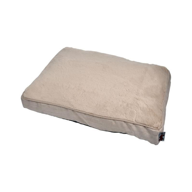 Coussin peluche rectangle pour animaux - Beige - L 80 x l 60 cm - Gamme Newton