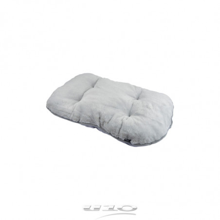 Coussin flocon réversible à l'aspect peluche pour animaux - Gris - L 77 x l 50 cm - Gamme Newton