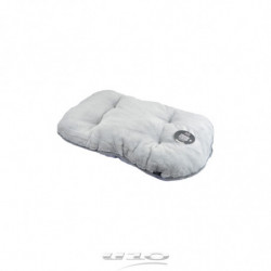 Coussin flocon réversible à l'aspect peluche pour animaux - Gris - L 77 x l 50 cm - Gamme Newton