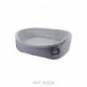 Panier ovale pour animaux avec intérieur aspect peluche - Gris - L 40 x l 23 cm - Gamme Newton