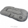 Coussin flocon réversible en velours pour animaux - Gris et noir - L 117 x l 72 cm - Gamme Patchy