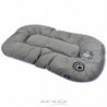 Coussin flocon réversible en velours pour animaux - Gris et noir - L 117 x l 72 cm - Gamme Patchy