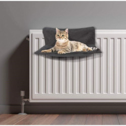 Hamac pour chat à suspendre au radiateur - Gris - L 45 x l 30 cm
