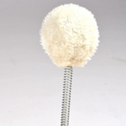 Griffoir en forme de patte avec jouet suspendus - Beige - L 35 x l 35 x H 23 cm