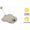 Griffoir en forme de patte avec jouet suspendus - Beige - L 35 x l 35 x H 23 cm