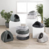 Niche en forme de chausson pour animaux - Gris - L 45 x l 22 cm - Gamme Sweet Cat