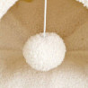 Tente en tissu à bouclettes pour animaux - Blanc - 38 x 38 x H 30 cm - Gamme Wooly